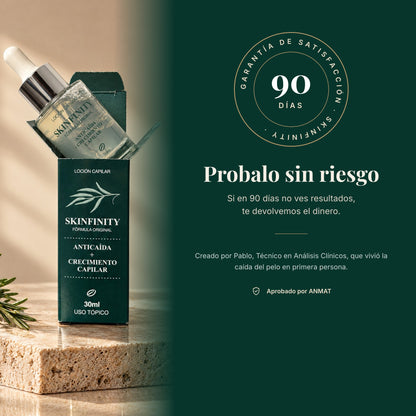 Serum Skinfinity - Fórmula avanzada de Saw Palmetto y Jojoba para crecimiento capilar