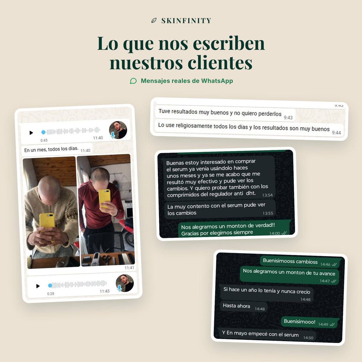 Serum Skinfinity - Fórmula avanzada de Saw Palmetto y Jojoba para crecimiento capilar