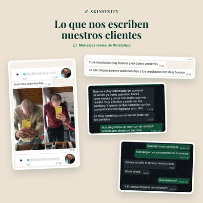 Serum Skinfinity - Fórmula avanzada de Saw Palmetto y Jojoba para crecimiento capilar