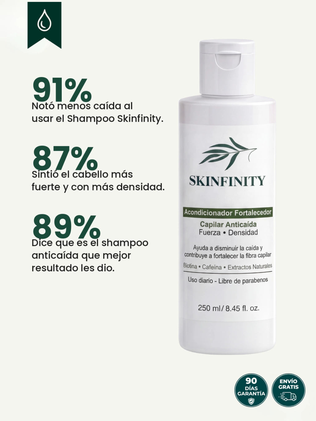 Acondicionador Fórmula Anti-Caída Triple Bloqueo Anti-DHT - Skinfinity